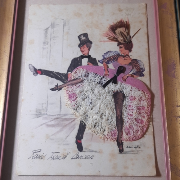 Vintage frame| Handmade French Cancan piece - Picture 4 of 10